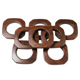 Home Sewing Depot Square #10 Plastic, 1 3/8", 8 Sets, Dark Wood