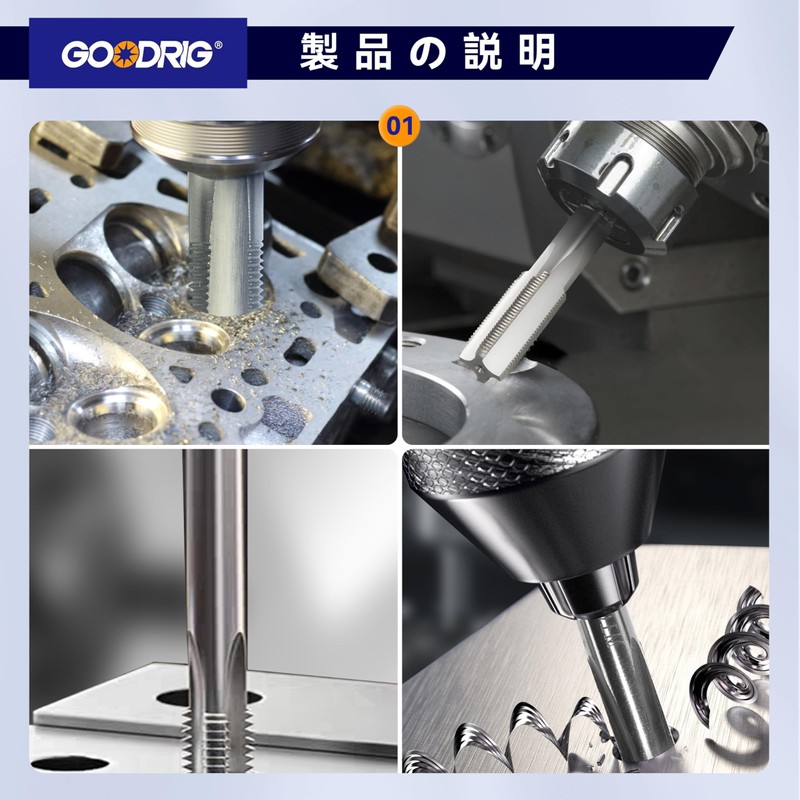 GOODRIG Tap Dice Set for M0.5 x 0.04 inch (14