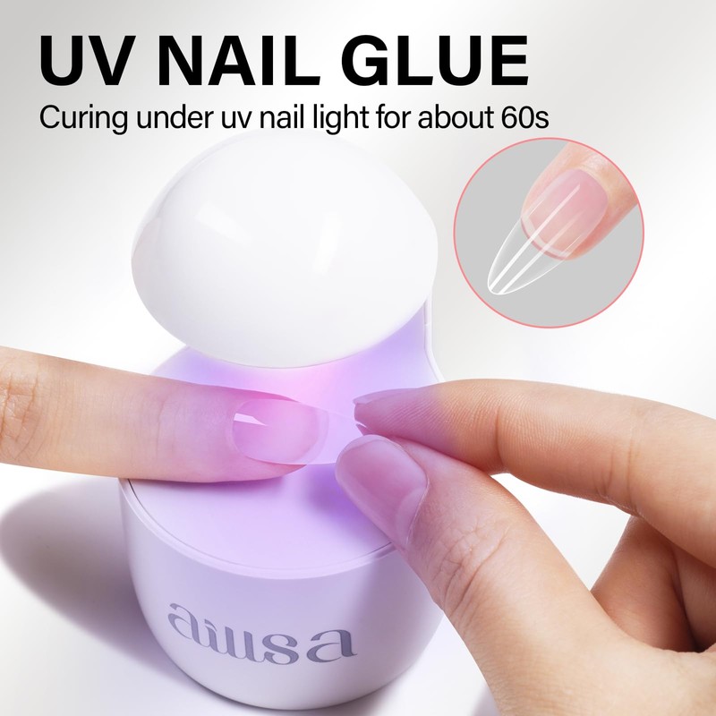 AILLSA Gel Nail Glue for Nails Tips, Solid Super Strong
