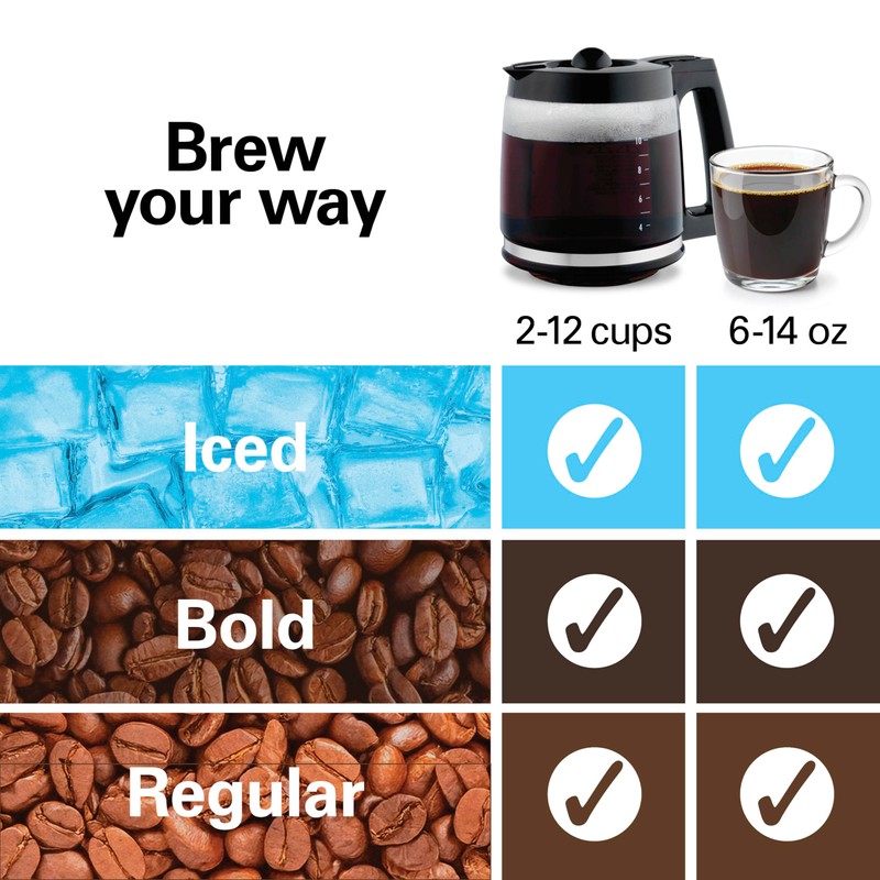 Hamilton Beach 2-Way 12 Cup Programmable Drip Hot and Iced