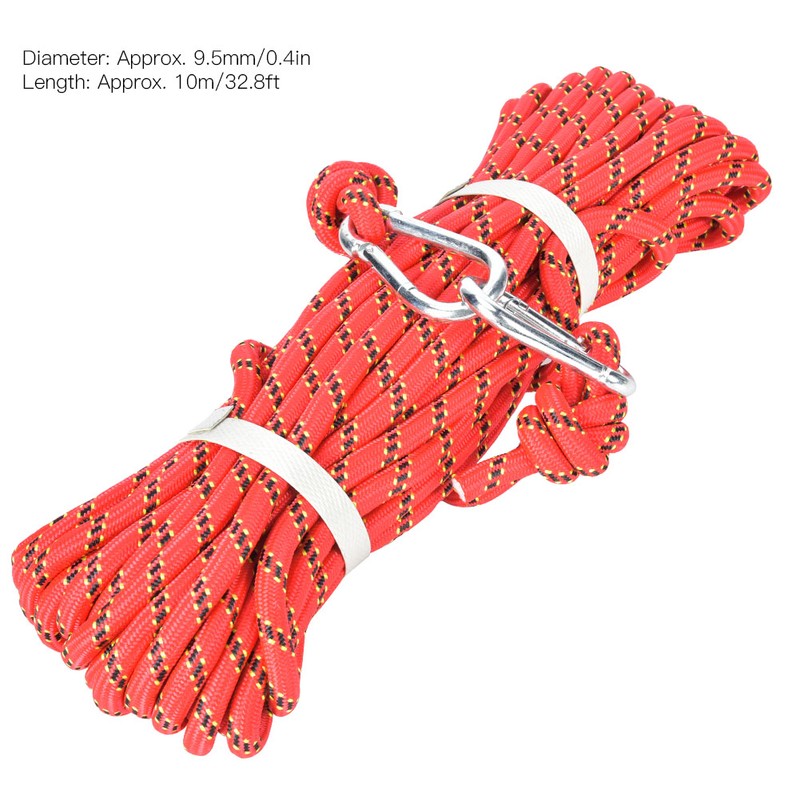 10M/32ft Outdoor Rescue Rock Climbing Rope Safety Escape Rope for