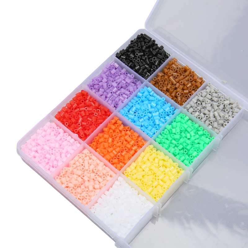 Kids Fuse Beads Kit 2.6mm 12 Colors Quadrate Heart Hexagonal