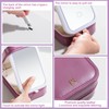 BS-MALL Travel Cosmetic Mirror Case LED Makeup Mirror Storage Case