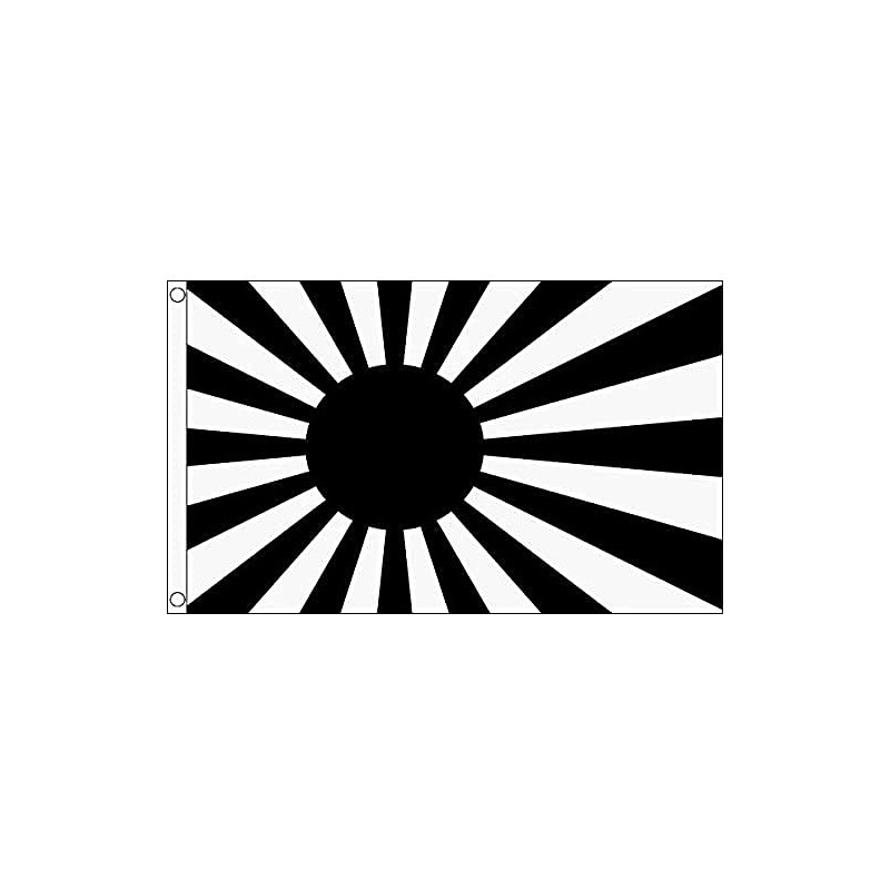 AZ FLAG JAPAN RISING SUN BLACK FLAG 2' x 3'