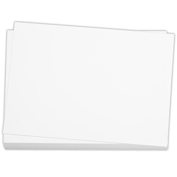 100 Pieces 5" x 7" White Cardstock, Heavyweight Cardstock Sheets Blank Invitation Paper Greeting Cards Printable, 74lb Cover 200 GSM/White