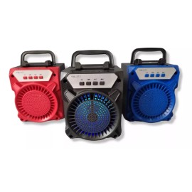 Maíz 3x2 Bocina Bluetooth Radio Fm Portatil Recargable Led Usb