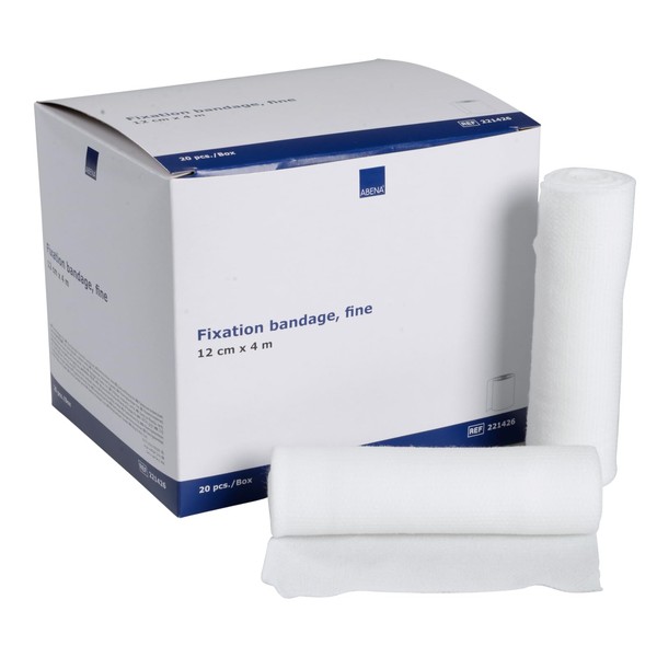 ABENA Fixation Bandages, Gauze Bandages, 4 m x 12 cm,