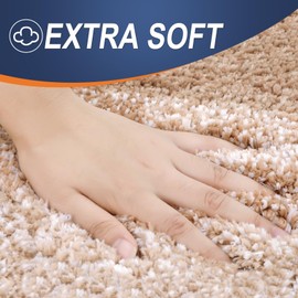 OLANLY OLANLY Bathroom Runner Rugs 59x20, Extra Soft Absorbent Microfiber Bath Rugs, Rubber Backing, Quick Dry, Machine Washable Bath Mats for Bathroom Floor, Tub, Shower and Home Decor Accessories, Beige