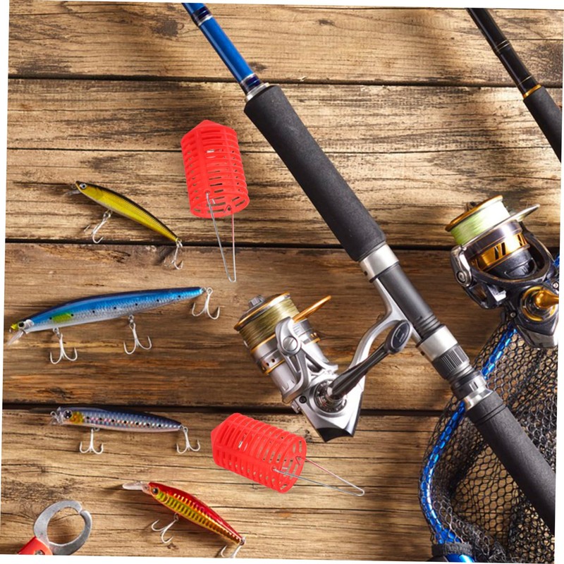 Outanaya Fishing Bait Cage Trap Net 2pcs Fish Holder Bait