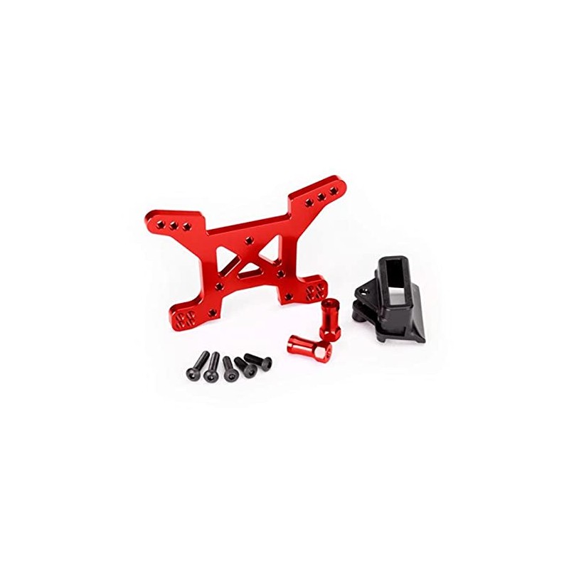 Traxxas 6739R - Aluminum Front Shock Tower, Red, Rustler