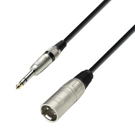 Adam Hall 3 Star Series 1m XLR Male to 6.3mm Jack Stereo Microphone Cable