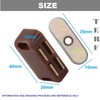 TERF® Brown Magnetic Door Catch Closer 40mm With Fixing Screw