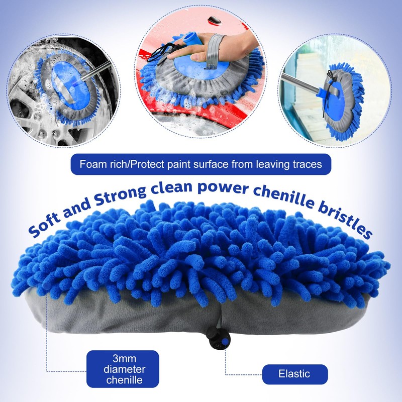 Layhit 5 Pcs Car Wash Mitt Set, Brush Not Included,