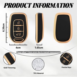 TOOMUME Key Case TPU Car Key Case Fits Renault Twingo Kangoo Clio Symbol Kwid Dacia Logan Sandero Stepway Duster Dokker, Key Cover Protection Key Shell - Smart Key