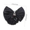 French Hair Net Bun Cover with Bow Clips, 2-Piece Set,