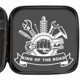 Froster Geschenkset für Autoliebhaber - King of The Road, KFZ Mechaniker Geschenk, Reifentasse 3D, Magnetarmband Handwerker, Schraubenschlüssel-Löffel, Tasse Auto