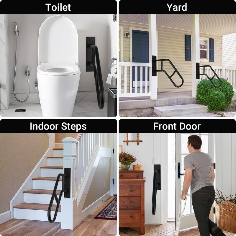 Aduanbang Hand Rails for Outdoor Steps & Elderly,U-Shape Wall Mount