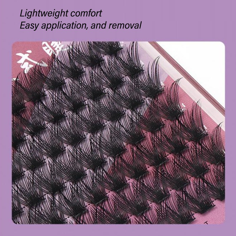 84 Clusters Individual Eyelash Extensions 8/10/12/14/16mm D Curl Fluffy Eyelash