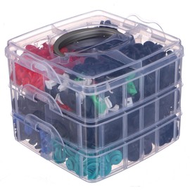 SIXTOL Vehicle Trim Clip Set, 700 Pieces, Mounting Clips, Universal Car Clips, For Upholstery and Trim, Includes Storage Box
