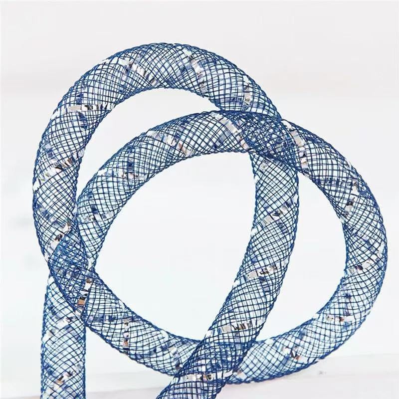 24M Mesh Tube White Polyester Decor Tubing Flex 8MM for