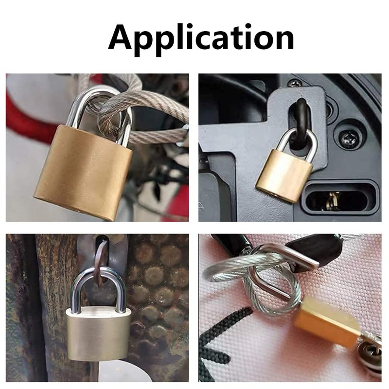 Brass Keyed Padlock 40mm Brass Padlock Universal Brass Lock with