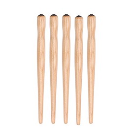 Pssopp 5 Pieces Calligraphy Pen Holder Sandalwood Dip Pen Holder Durable Comic Pen Nibs Holder for Beginners (Pen Holder in Wood Colour)