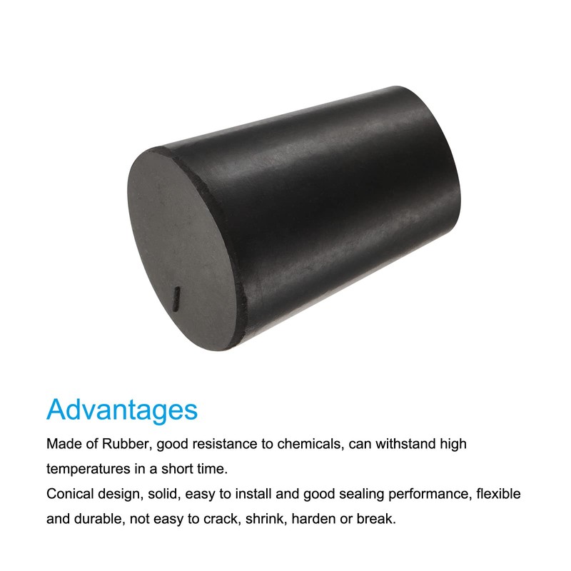 sourcing map Rubber Tapered Plug 14mm to 19mm Solid Test