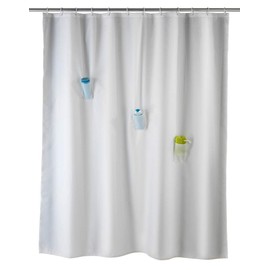 Wenko "Anti Mould Shower Curtain, White, 180 x 200 cm