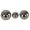 Set of 3 Decorative Balls Silverball Ceramic 5/6/7 cm