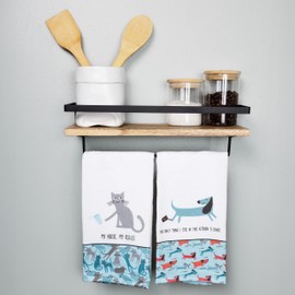 Pavilion Gift Company - Kitchen Chaos - 23.5"x18" Cotton Tea Towel Dog Doggy Puppy K9 Dog Mom Dog Dad Dog Lover Funny Silly Cute Kitchen Decor