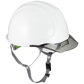 DIC SYA-CS-SFE-K9A-A-WH-S Plastic Helmet, Compatible with Electrical Use, Transparent Bill, Protective Shield Surface, Styrofoam Liner Included