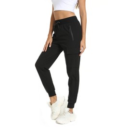 Rrosseyz Womens Cargo Pants with Pockets-Lightweight Quick Dry Waterproof Hiking Pants for Travel Casual Athletic and Outdoor(Black,S)