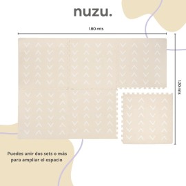 Tapete Para Bebé Flechas Blancas Espacio Seguro Y Suave