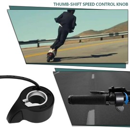 EMSea 270X Thumb Throttle Lever for Electric Bicycles 3-Pin Socket Plug Speed Throttle Lever for 22-23mm Handlebar Compatible with Super73