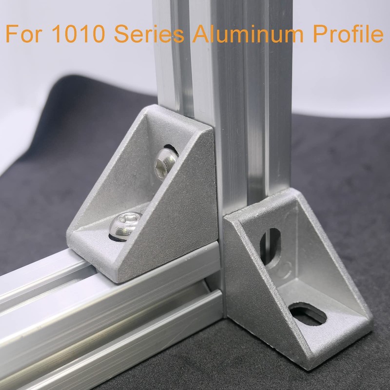 QIJINTRID 20Sets 1010 Series Aluminum Profile Connector,20pcs 1010 Corner Bracket,40pcs