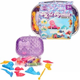 Atoz My 1st Mermaid Dough Set with Carrying Case, Sea Creatures Moulds, Ages 3+, Purple
