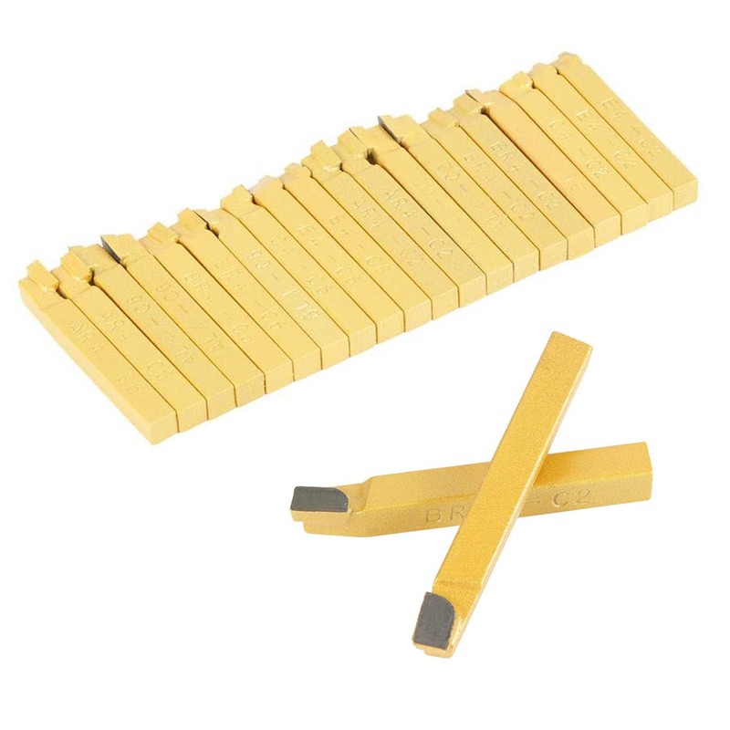 20Pcs 1/4” Lathe Tools Carbide Tipped Welding Milling Cutting Turning