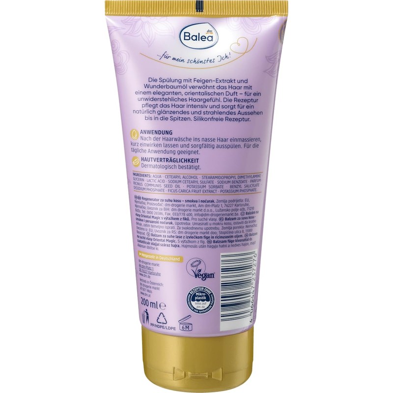 Balea 3er-Set silikonfreie Haarpflege: Professional Conditioner GLOSSY COLOR Farbglanz für