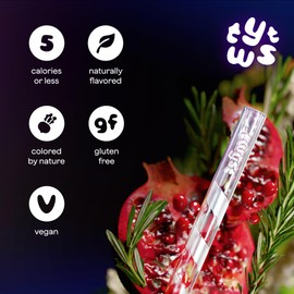 Twyst Wellness Powder Blend | Pomegranate Rosemary | Biodegradable Straws | Vegan, Plant-Based, Gluten-Free | Low Cal, No Added Sugar | W/Vitamins, Biotin, Adaptogens, & Electrolytes | 6 Count Box