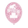 Unique Party 80297 - 12" Pearlised Latex Pink 1st Birthday