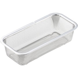 Yoshikawa YJ3364 Colander, Stainless Steel, Colander, Square, Vegetables, Length 8.1 x Width 3.8 x Height 2.1 inches (20.5 x 9.7 x 5.3 cm), Slim