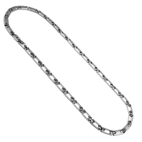 Accents Kingdom Men's Premium Titanium Power Flat Link Golf Necklace