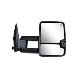 AERDM Towing Mirrors Compatible with 2003-2007 Chevy Silverado Side Mirror, GMC Sierra Tow Mirrors Power Heated with LED Arrow Turn Signal Puddle Light Pair set Black