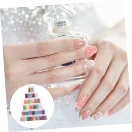 KONTONTY Shiny Nail Sequins 32 Pack Fingernail Glitter Sequins for Resin Gel Manicure