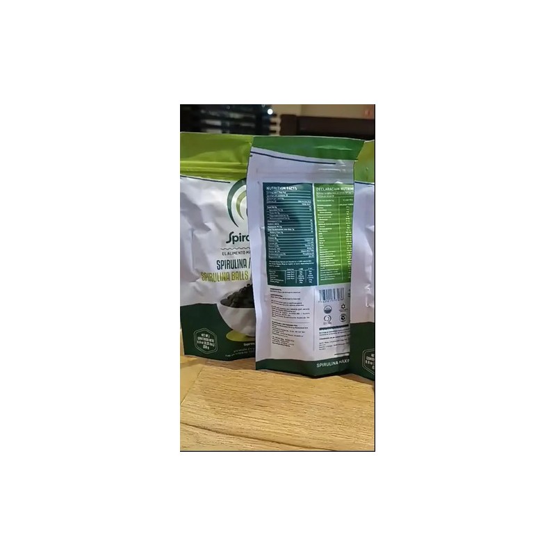 Alga Spirulina Máxima Orgánica Pack 5 Bolsas Con 500 Bolitas
