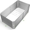 Land Guard 6×3×2ft Galvanized Raised Garden Bed, Planter Boxes Outdoor,