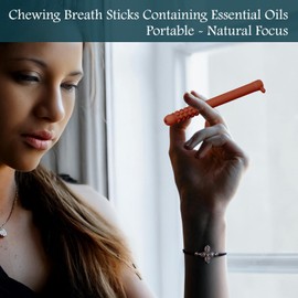 Chewable Breath Sticks Quit, Chewable Essential Oil Breath Stick, Chewable Breath Sticks are Can Taken Anywhere for Focus Clear (coffee)
