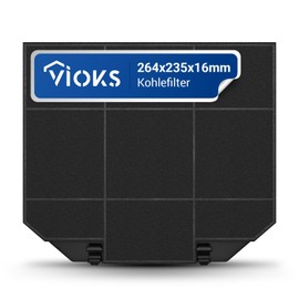 VIOKS Carbon Filter 264 x 235 mm Replacement for Faber I260GR Odour Filter Activated Carbon Filter for Recirculation Operation Extractor Hood Cooker Hood