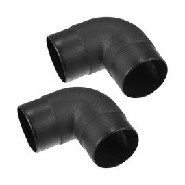 X AUTOHAUX Car Air Diesel Heater Duct Car Heater Warm Air Ducting Pipe Elbow Outlet Double Connector 2.36'' 60mm OD Black (Set of 2)