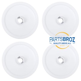 5300809640 154174501 Dishwasher Rack Wheels (4-Pack) by PartsBroz - Compatible Kenmore, Westinghouse, Frigidaire Lower Rack - Replaces AP2135554, AH452448, PS452448 - Upgraded Dishwasher Roller Wheels